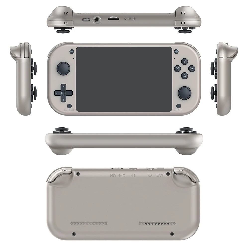 Consola de videojuegos portátil retro gamer BOYHOM M17 con sistema Linux de código abierto, pantalla IPS de 4,3 pulgadas y reproductor de vídeo de bolsillo de 64 GB.